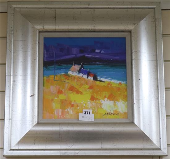 Jolmo, oil on canvas, Ardiondra, Isle of Ioma, signed, 29 x 29cm.
